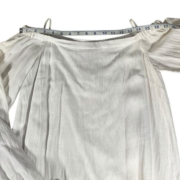 Lilly Pulitzer Adira Dress White New With Tag Fringe Botton Off the Shoulder XS - Picture 6 of 10